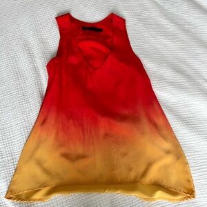 Akiko Red and Orange Gradient Tank Top